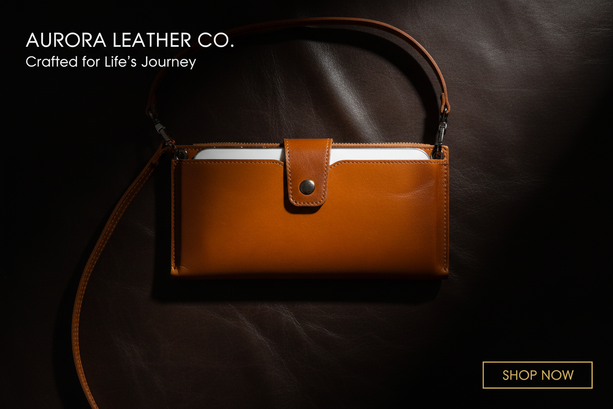 Leather wallet hero banner